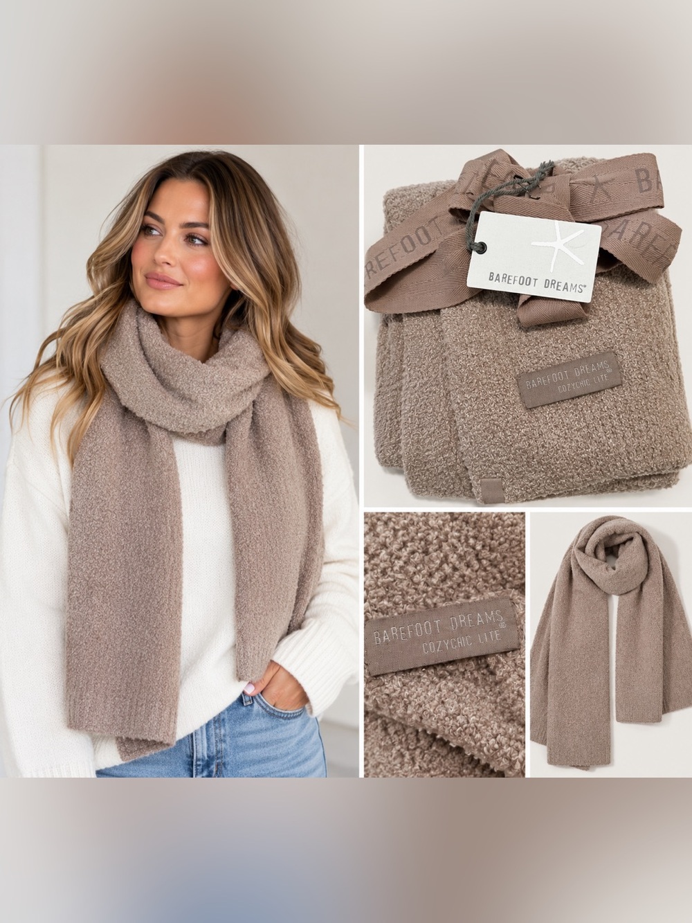 🤎 Barefoot Dreams CozyChic Lite Scarf – NWT